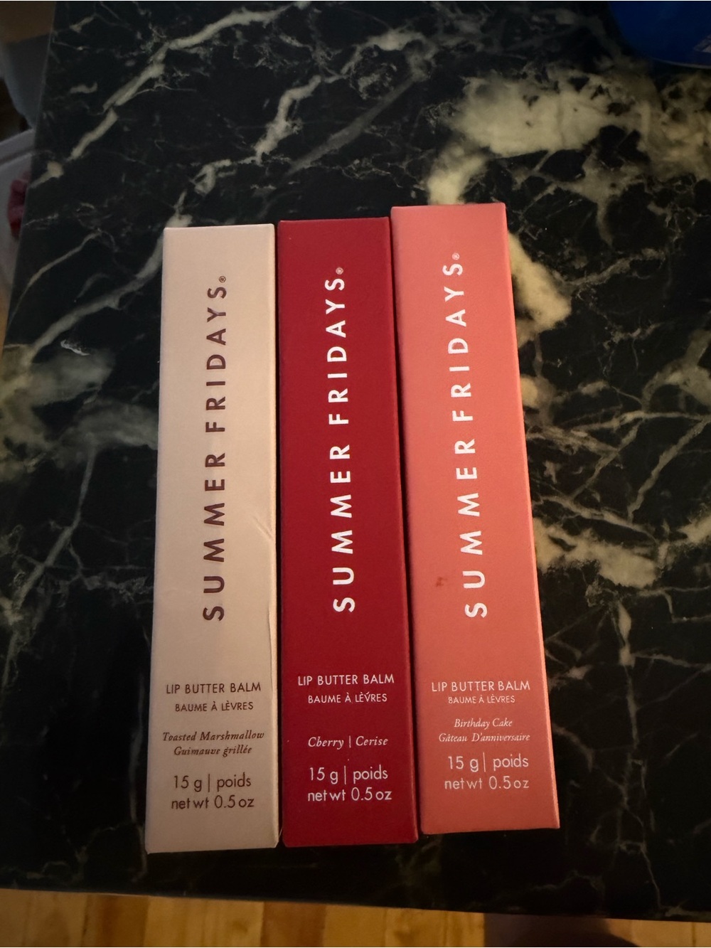 Summer Fridays Lip Butter Balm Trio - White, Red, Coral-Pink